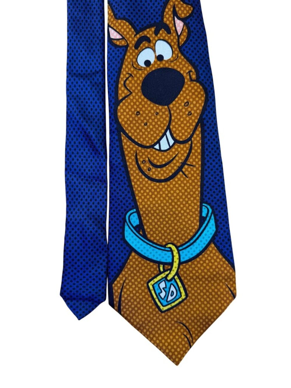 Scooby-Doo Mens Blue & Brown 100% Silk Handmade Cartoon Character Neck Tie